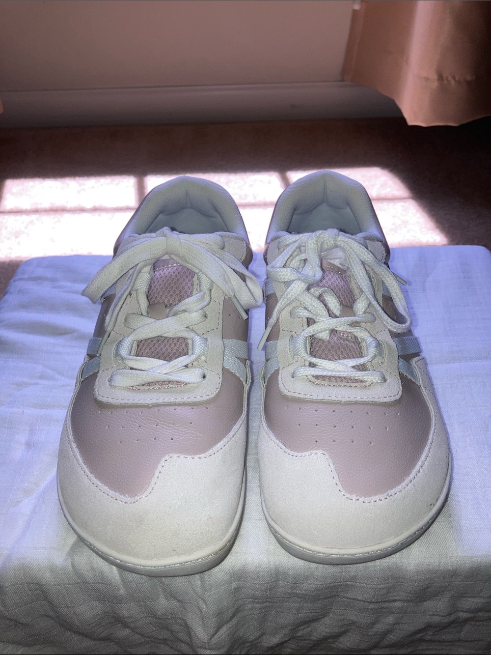 Women's Beige and White Sneakers